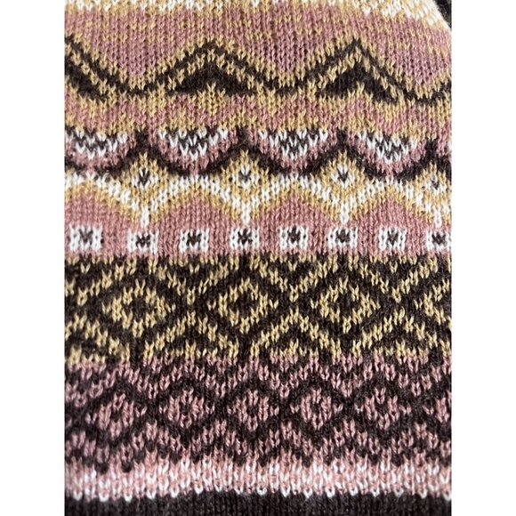 Alison Andrews Sweater Women M Pink Striped Western Boho Aztec Chevron Floral - Picture 5 of 11